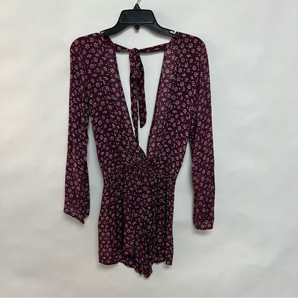 Faithfull The Brand Festival Boho Romper Purple Sublime Beshka Print Size US 2 - Picture 3 of 8